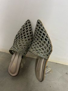 Chic Silver Mules