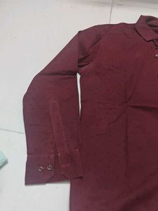 Maroon Printed Men's Shirt