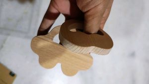Wooden baby teether