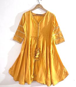 Branded Mustard Sharara Kurta Set