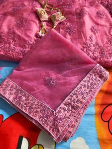 Embroidered Pink Lehenga with Can-Can &amp; Designer S