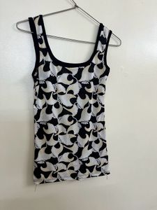 Stylish Printed Tank Transparent Top