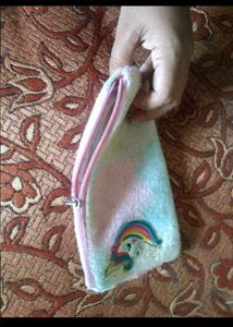 Cute Rainbow Unicorn Plush Pouch