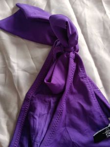Purple Tie Bikini Bottom