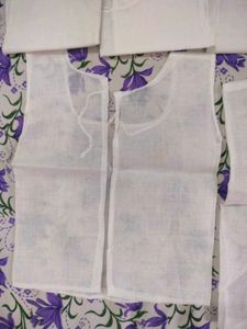 White cotton jablas for new born babies