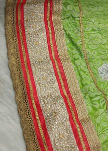 Green Embroidered Lehenga Set
