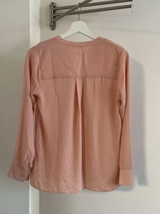 Elegant Peach V-Neck Blouse