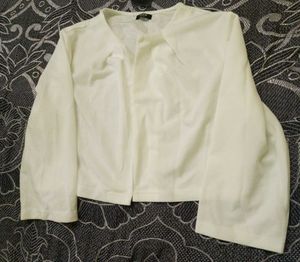 White Open Front Jacket