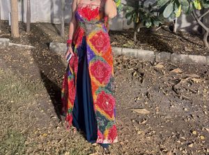 Vibrant Bandhani Print Lehenga Choli Set