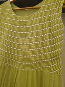 Elegant Lime Green Ethnic Gown