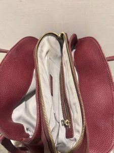 Maroon Textured Handbag