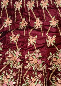 Maroon silk Lehenga
