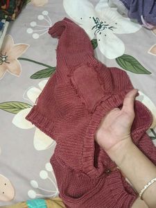 Baby Girls Red Knit Cardigan