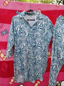 Blue &amp; White Pajama Set