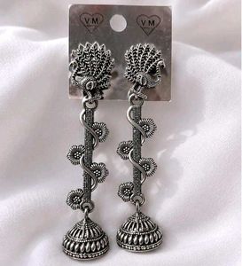 Peacock Design Jhumka Earrings