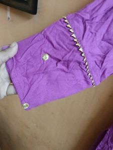 Beautiful Purple Kurta with Embellishments