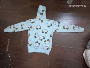 Uptownie Baby Blue Hoodie with Sunglasses Print