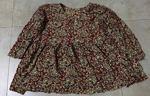 🍂Boho Maroon Paisley Print Peplum Top🍂