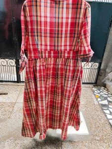Premium Red &amp; White Checkered  Maxi Dress
