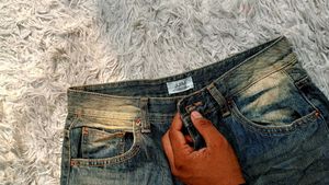 Vintage Wash Wide Leg Jeans