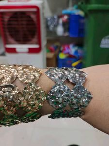 Chunky Hammered Metal Cuff Bracelets