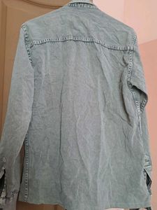 unisex denim  Long Sleeve Shirt