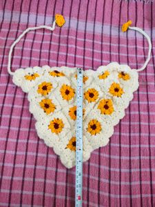Sunflower crochet bandana 😄