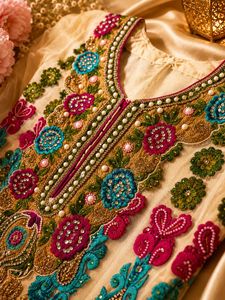 Beautiful hand Embroidered anarkali set