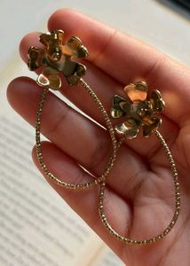 Anti Tarnish Floral Drop Earrings