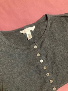 H&amp;m Button-Up Long Sleeve Top