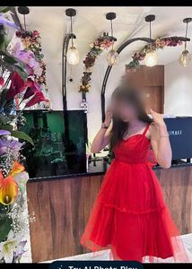 Stunning Red Tiered Party Dress