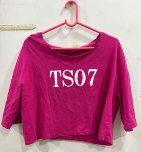 Final Price for Pink Cropped Graphic T-Shirt
