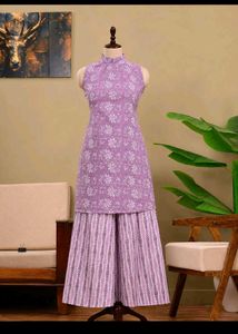 Beautiful Lavender Kurta Set with Palazzo