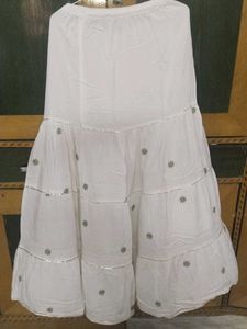 ✨ Festive White Sharara Gharara Maxi Skirt ✨