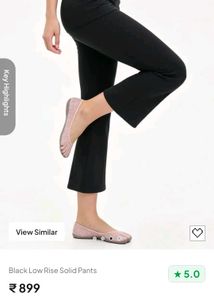 Black Low Rise Flared Pants