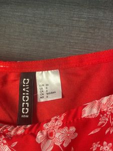 H&amp;M Floral Red Dress