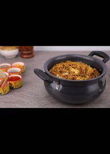NEW PACKED HARD ANODIZED HANDI SET WITH STAINLESS STEEL LID