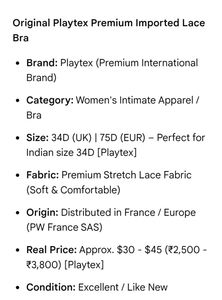 Playtex Premium Off-White Stretch Lace Bra