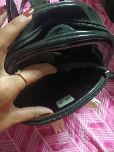 Black Backpack with Bow