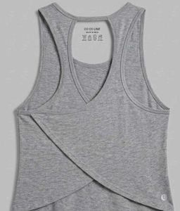 Gray Twist Back Tank Top