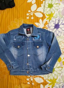 Kids Cool Denim Jacket with Patches