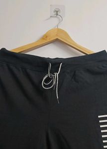 Stylish Black Joggers with Striped Detail