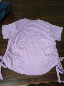 Lilac Ruched Crop Top