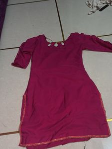 Magenta Kurta Set with Pants