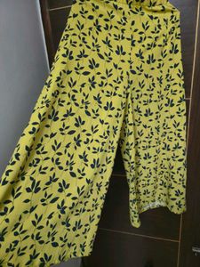 Stylish Yellow Printed Coord Set (worn once)