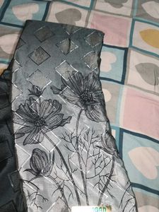 Gagan Creation Silver Silk Saree