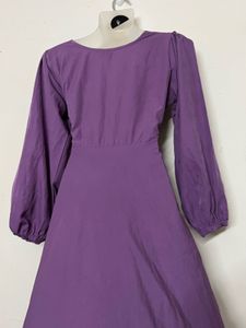 Pintresty Elegant Purple V-Neck Maxi Dress