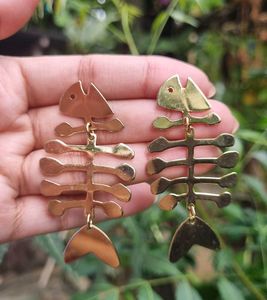 Fishbone Dangle Earrings