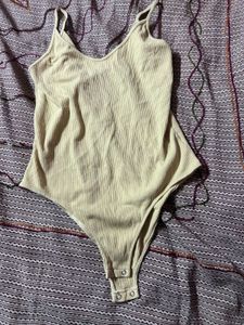 Ribbed Spaghetti Strap Bodysuit