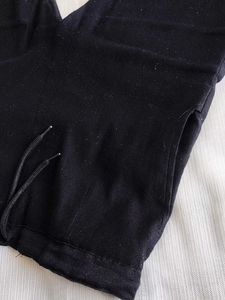 Black Button Detail Leggings